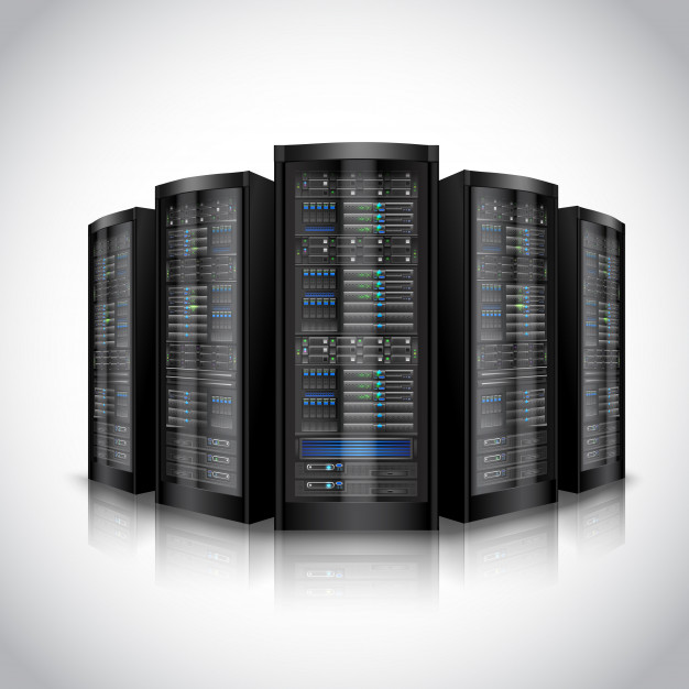 concept illustration of dedicated server hosting