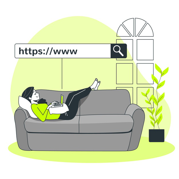 concept illustration of a web user browsing an HTTPS encrypted website