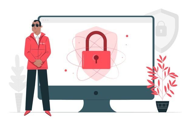concept illustration of website security ensured via obtaining an SSL certificate