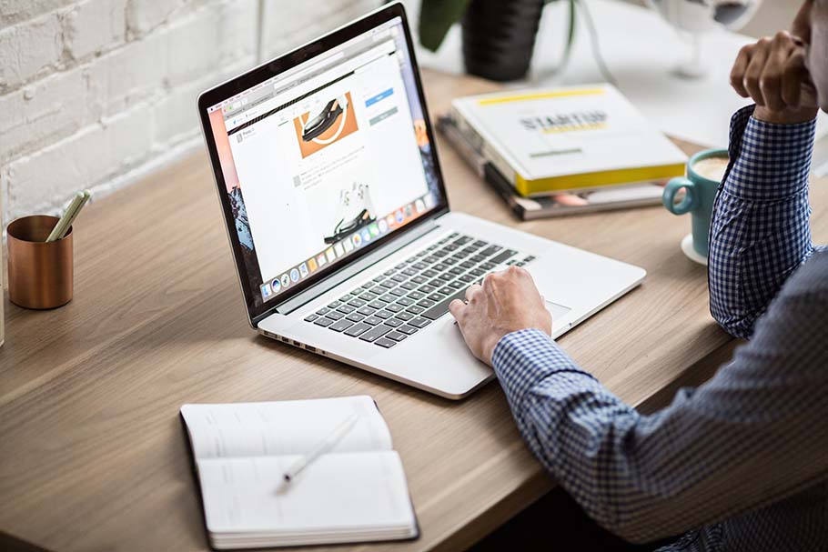 Man using computer